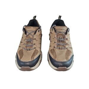 Skechers Mens 9.5 Sneakers Brown Black Air-Cooled Memory Foam Relaxed Hiking